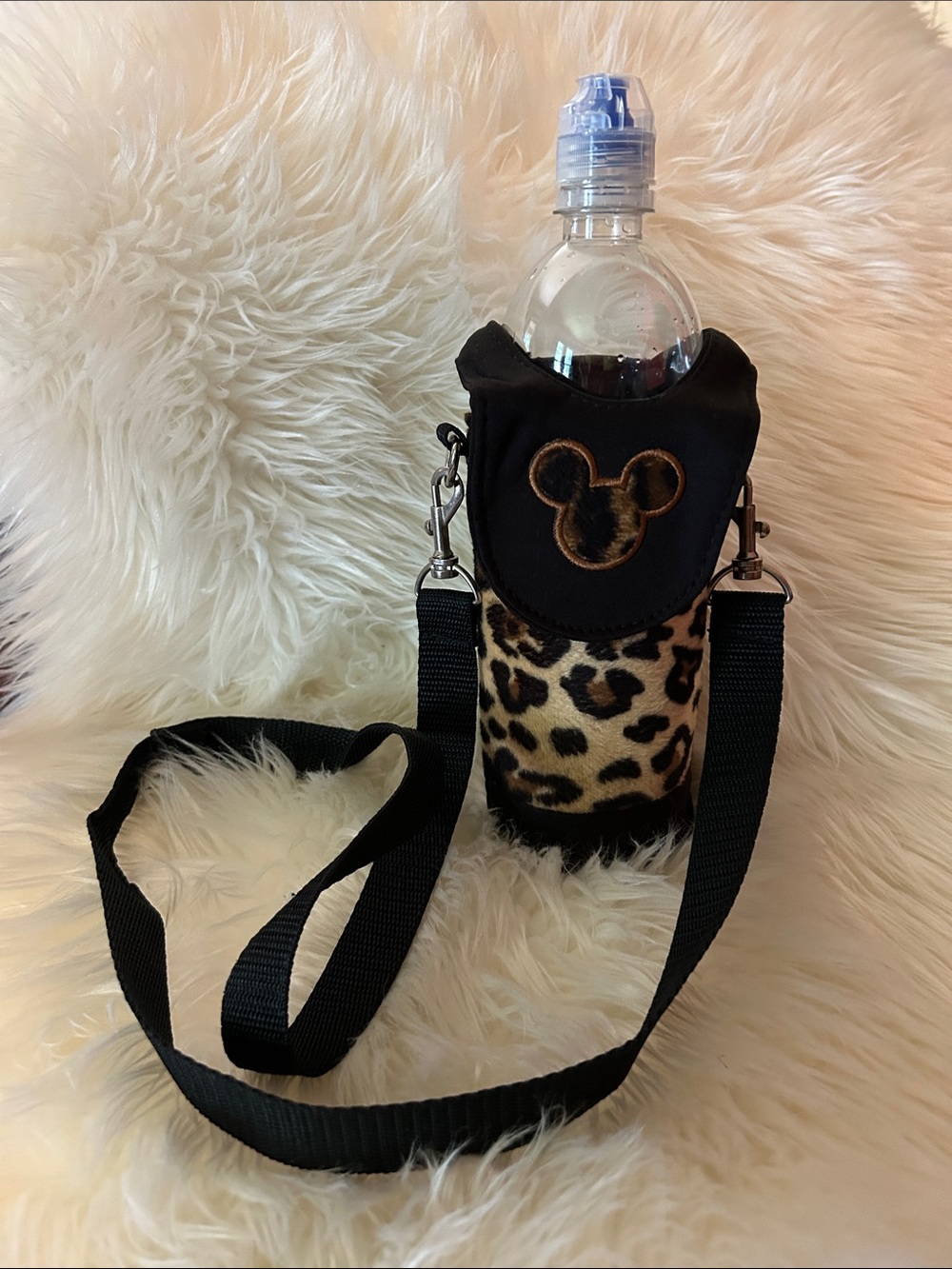 Disney Parks Exclusive Mickey Mouse Leopard Print - design Water Bottle Holder